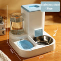 Automatic Cat Feeder with Stainless Steel Bowls – Pet Food Dispenser for Cats and Dogs