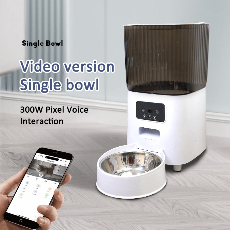 5L Smart Automatic Pet Feeder with Camera & Dual Bowls – WiFi Cat and Dog Food Dispenser - Tail Tales