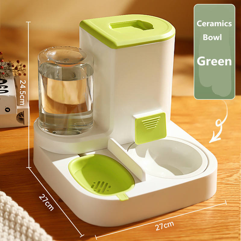 Automatic Cat Feeder with Stainless Steel Bowls – Pet Food Dispenser for Cats and Dogs