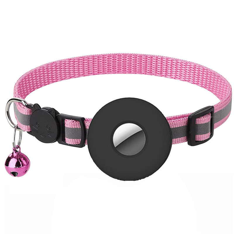 Reflective Air Tag Cat Collar with Bell for Pet Tracking