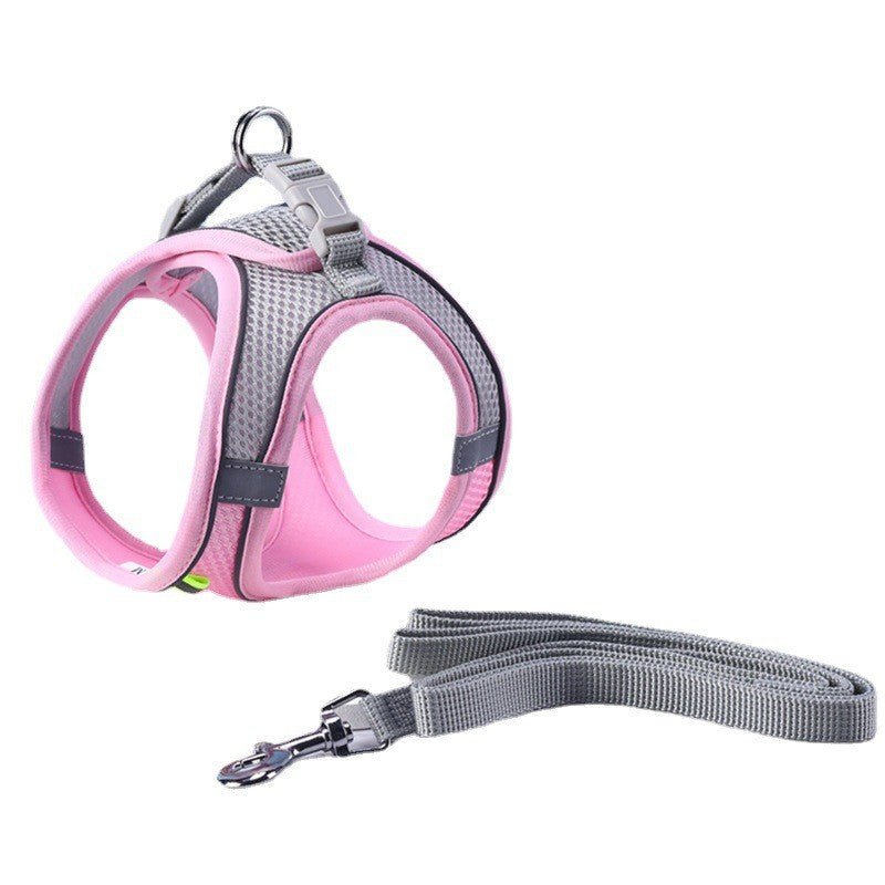 Adjustable Reflective Breathable Mesh Pet Harness for Cats and Dogs with Leash for Outdoor Use - Tail Tales