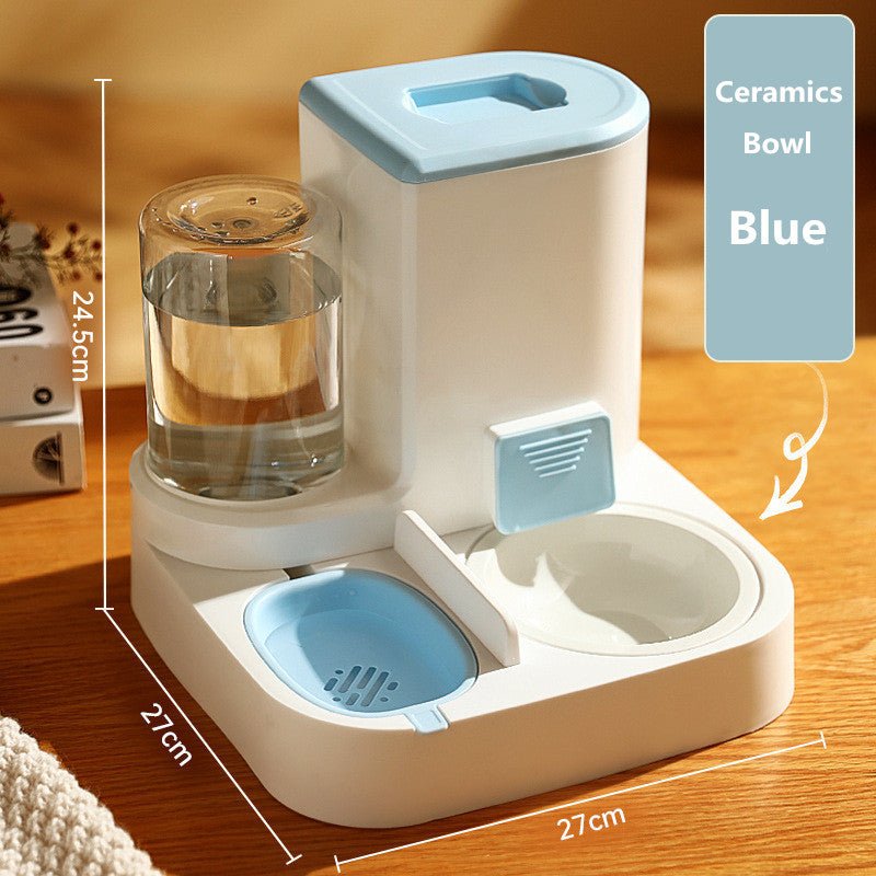 Automatic Cat Feeder with Stainless Steel Bowls – Pet Food Dispenser for Cats and Dogs - Tail Tales