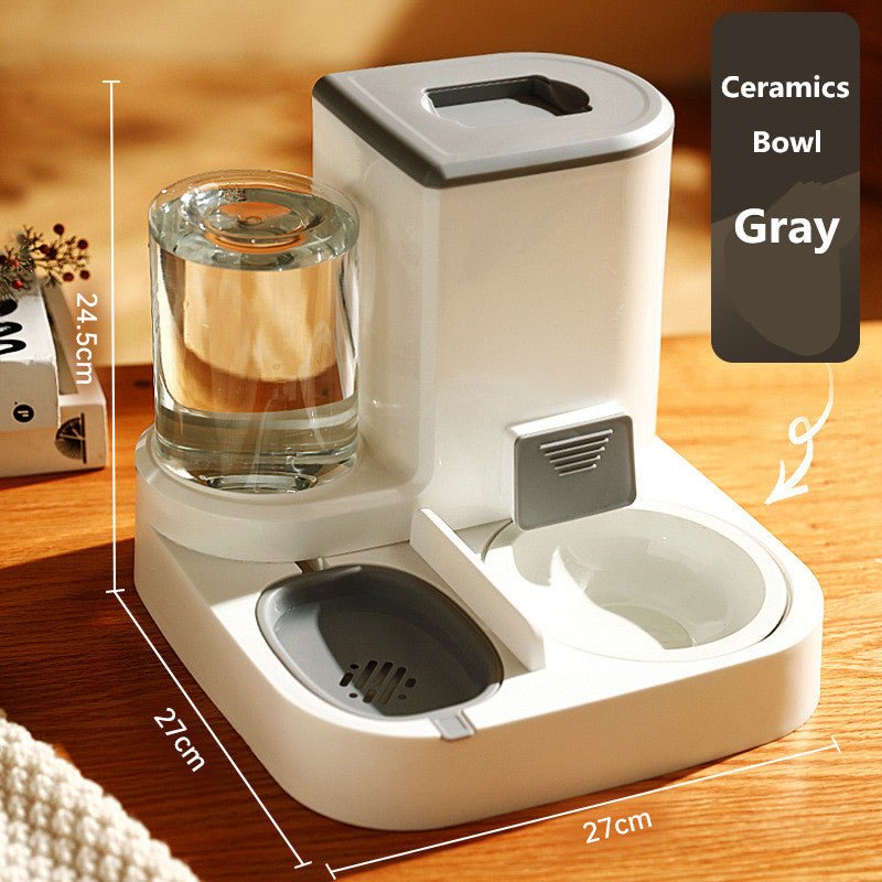 Automatic Cat Feeder with Stainless Steel Bowls – Pet Food Dispenser for Cats and Dogs - Tail Tales