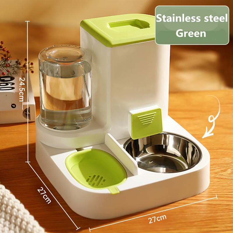 Automatic Cat Feeder with Stainless Steel Bowls – Pet Food Dispenser for Cats and Dogs - Tail Tales