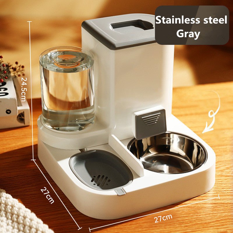 Automatic Cat Feeder with Stainless Steel Bowls – Pet Food Dispenser for Cats and Dogs - Tail Tales