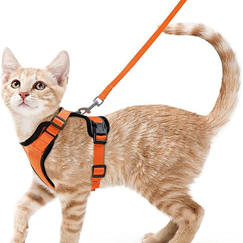 Cat Harness and Leash with Easy Control, Escape-Proof - Soft Adjustable Vest Harness for Walking Cats. - Tail Tales