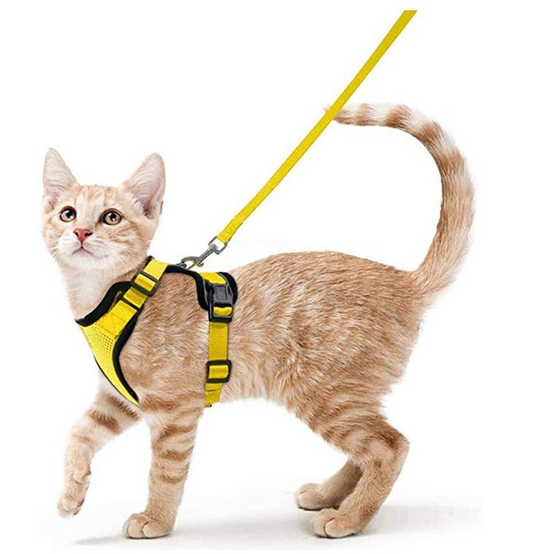Cat Harness and Leash with Easy Control, Escape-Proof - Soft Adjustable Vest Harness for Walking Cats. - Tail Tales