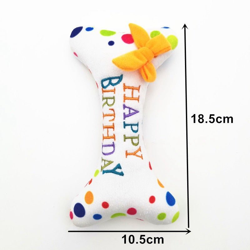 Cute Birthday Cake Squeaker Toy for Puppies, Dogs & Cats - Tail Tales