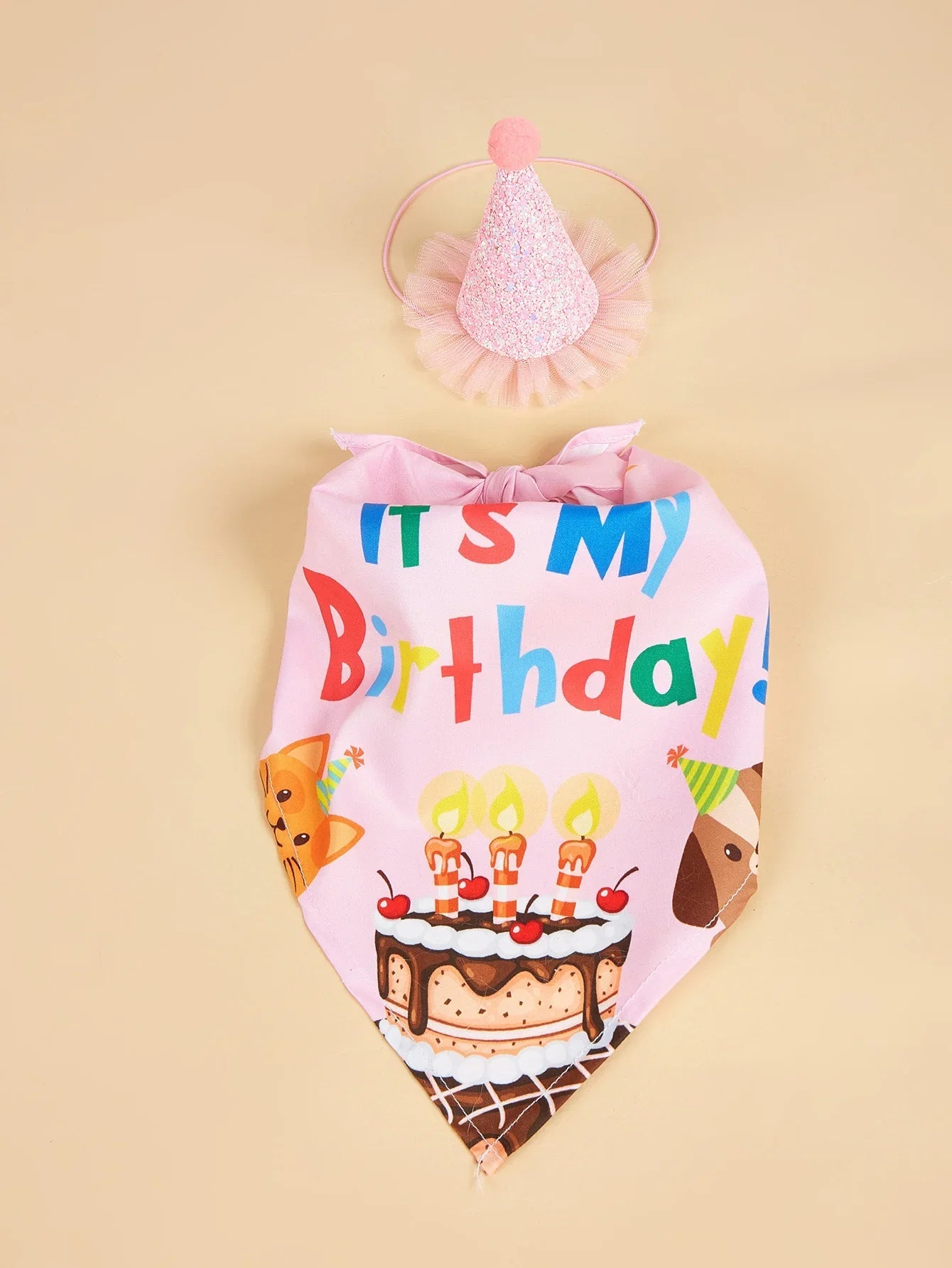Dog Happy Birthday Decoration Dog Costume Hats Bowknot Bandana Neckerchief Bibs Banners Party Cat Dog Pets Accessories Perros - Tail Tales