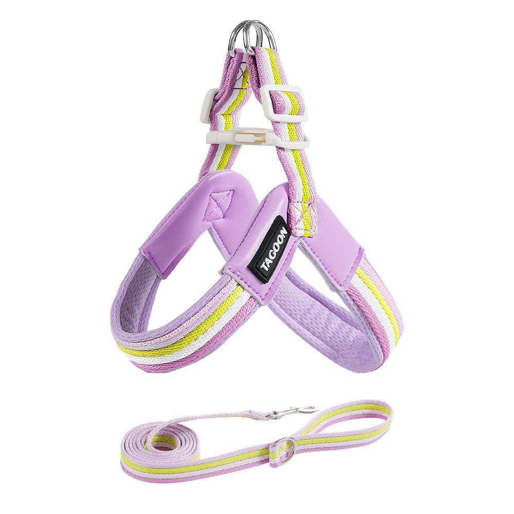 Dog leash chest strap vest style small and medium-sized dog - Tail Tales