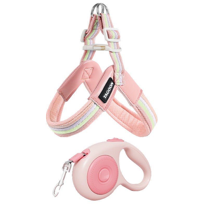 Dog leash chest strap vest style small and medium-sized dog - Tail Tales