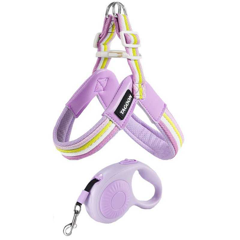 Dog leash chest strap vest style small and medium-sized dog - Tail Tales