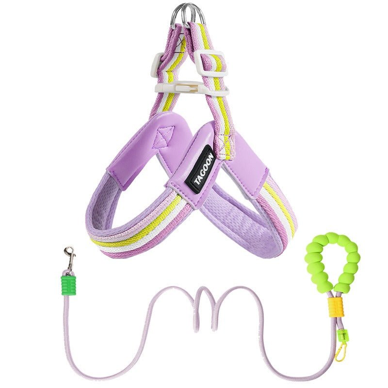 Dog leash chest strap vest style small and medium-sized dog - Tail Tales