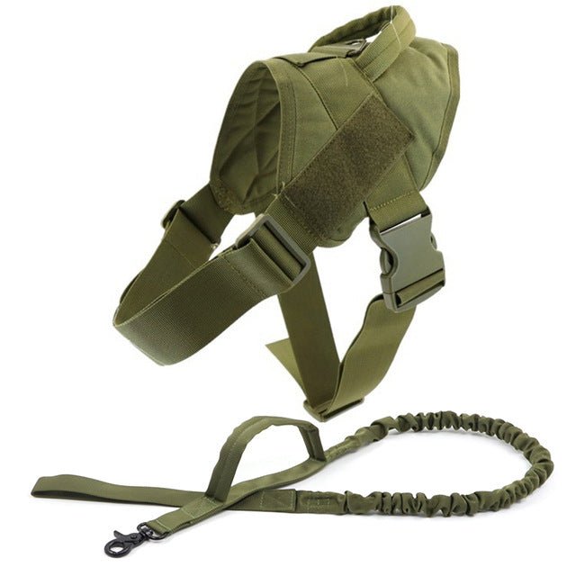 Dog Tactical Vest Nylon Outdoor Waterproof Dog Clothing Large And Medium-Sized Dog Training Vest Chest Strap Traction - Tail Tales