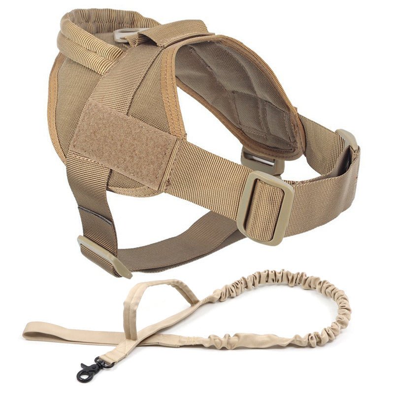 Dog Tactical Vest Nylon Outdoor Waterproof Dog Clothing Large And Medium-Sized Dog Training Vest Chest Strap Traction - Tail Tales