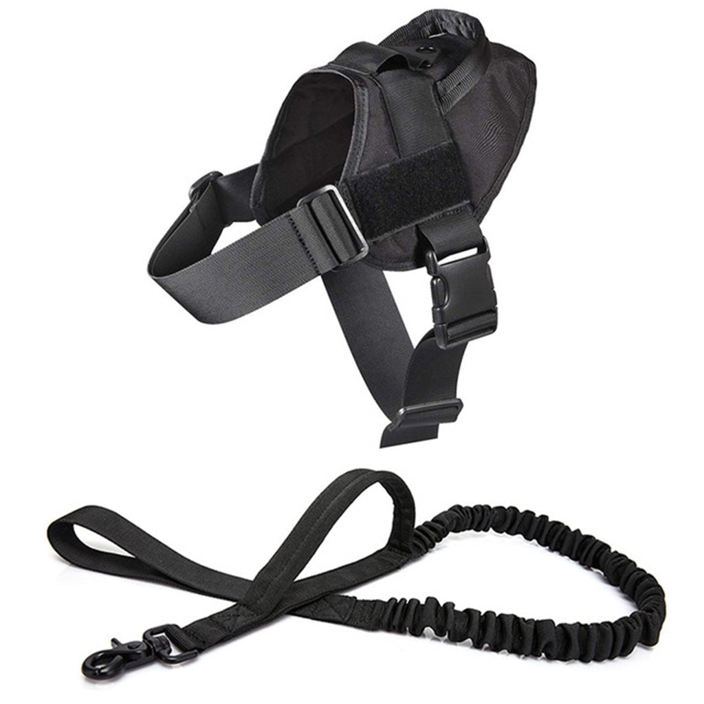 Dog Tactical Vest Nylon Outdoor Waterproof Dog Clothing Large And Medium-Sized Dog Training Vest Chest Strap Traction - Tail Tales