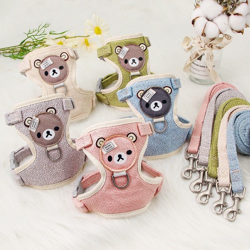 Dog Traction Rope Vest Type Teddy Small Dog Pet Chest Strap Dog Chain Walking Dog Rope Supplies - Tail Tales