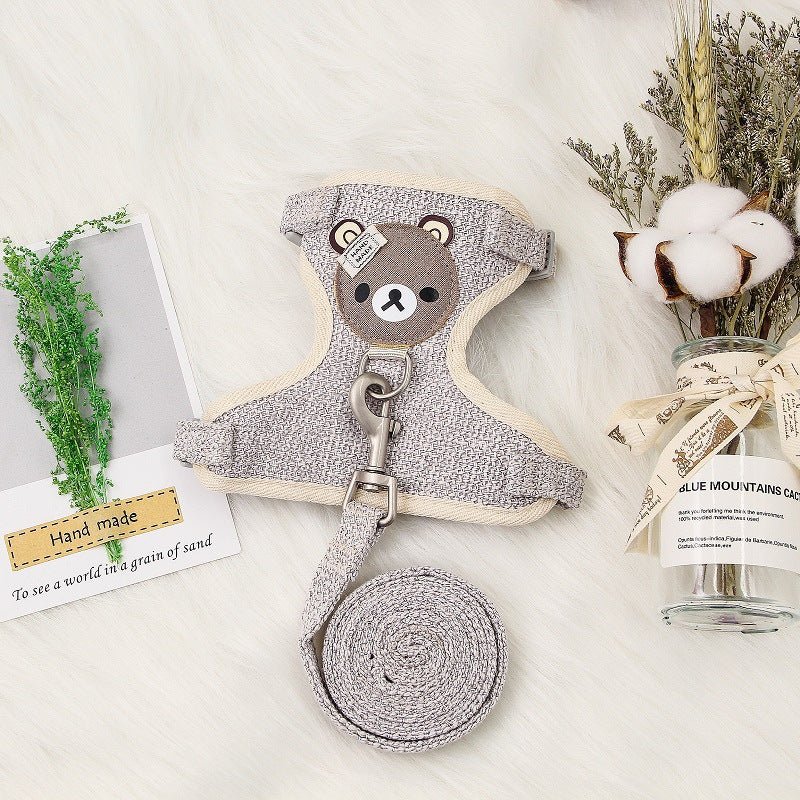 Dog Traction Rope Vest Type Teddy Small Dog Pet Chest Strap Dog Chain Walking Dog Rope Supplies - Tail Tales