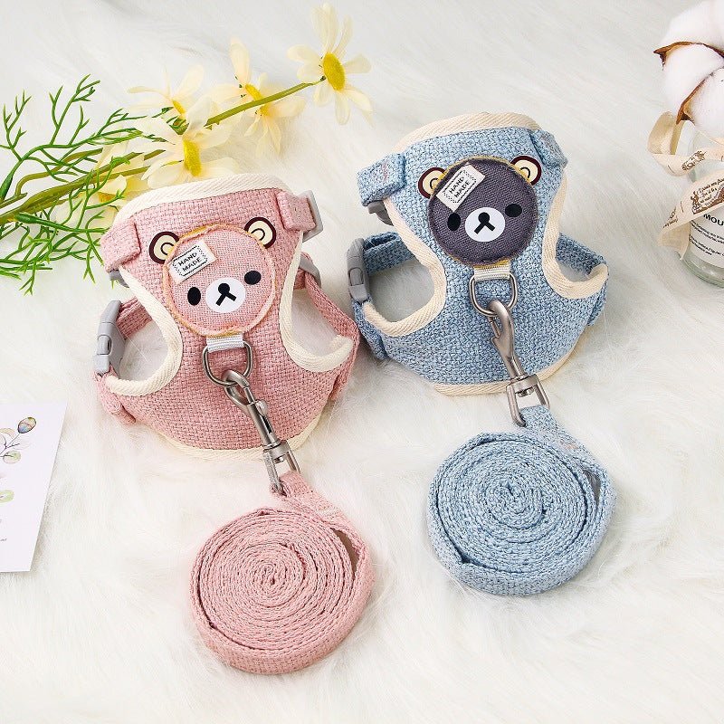 Dog Traction Rope Vest Type Teddy Small Dog Pet Chest Strap Dog Chain Walking Dog Rope Supplies - Tail Tales