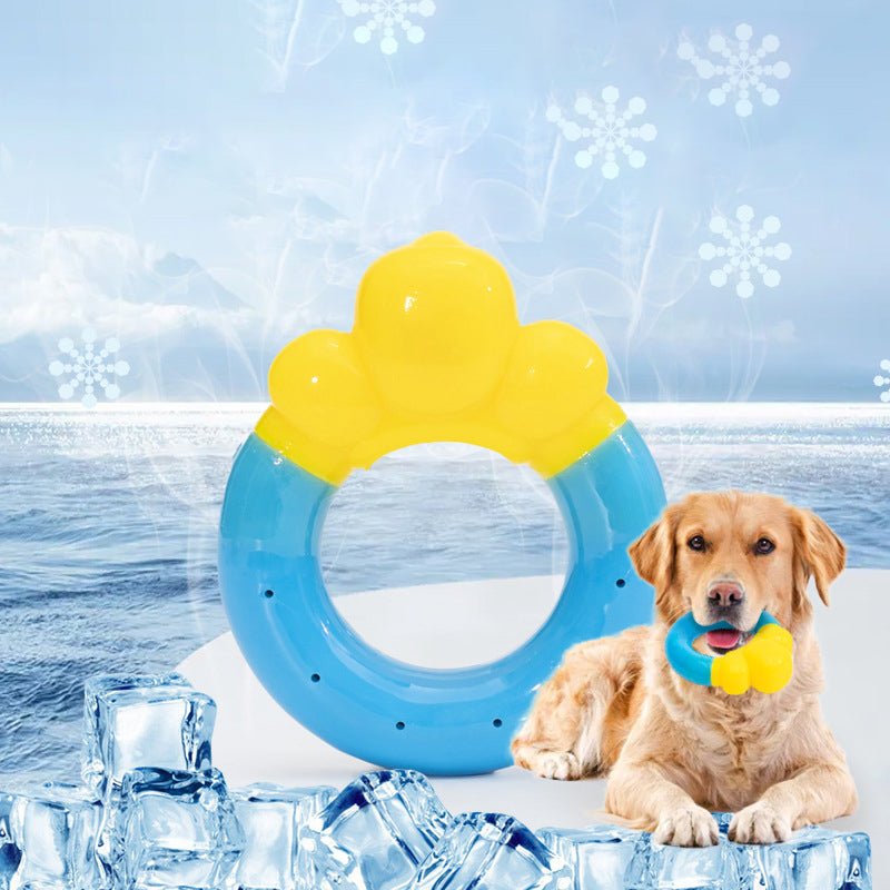 New Summer Heat Dissipation Frozen Dog Toy Molar Dog Paw Donut Cooling Dog Toy Resistant To Bite - Tail Tales