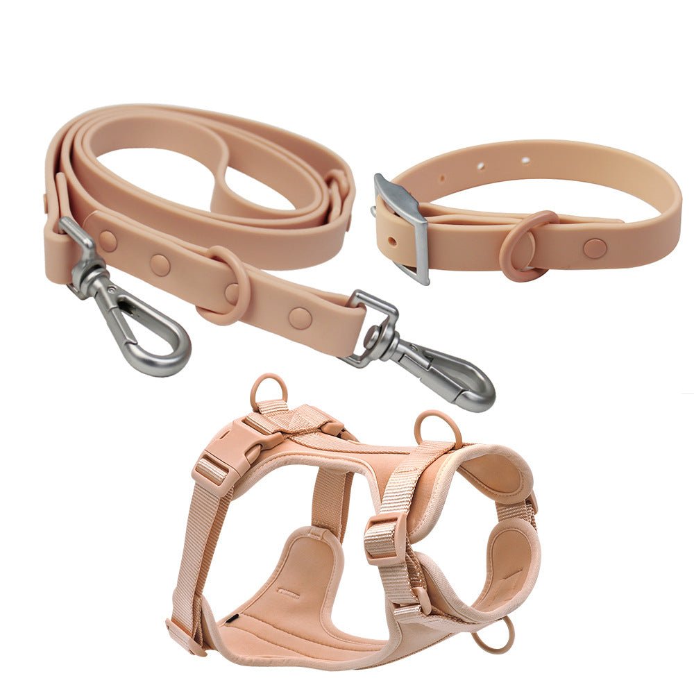 New Waterproof PVC Pet Dog Leash Small And Medium-Sized Dog Anti Bite Chest Strap Dog Leash - Tail Tales