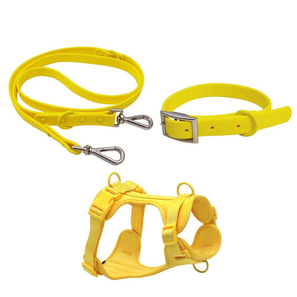 New Waterproof PVC Pet Dog Leash Small And Medium-Sized Dog Anti Bite Chest Strap Dog Leash - Tail Tales