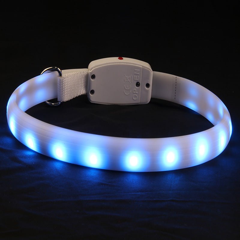 Pet Collar Dog Led Glow Collar Multi-Color Glow Can Be Freely Cut Glow Dog Collar Dog Necklace - Tail Tales