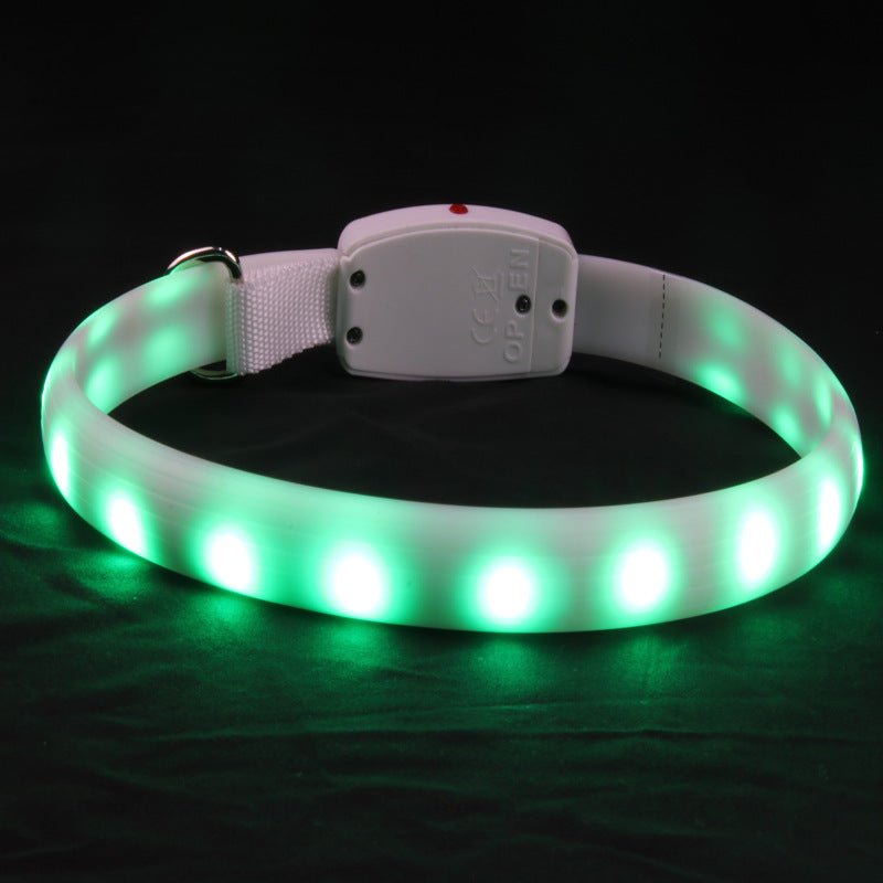 Pet Collar Dog Led Glow Collar Multi-Color Glow Can Be Freely Cut Glow Dog Collar Dog Necklace - Tail Tales