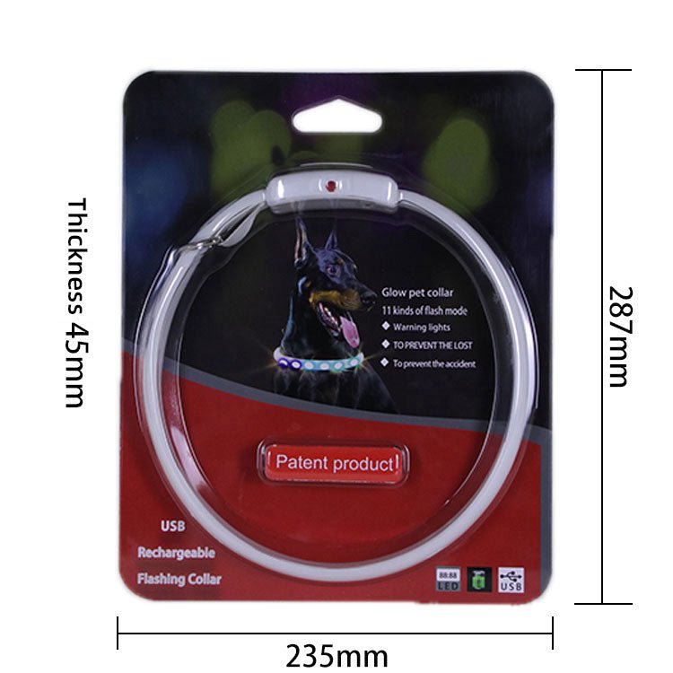 Pet Collar Dog Led Glow Collar Multi-Color Glow Can Be Freely Cut Glow Dog Collar Dog Necklace - Tail Tales