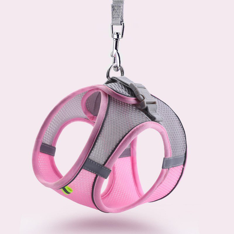 Reflective Pet Harness & Leash Set – Vest Style Dog & Cat Chest Harness - Tail Tales