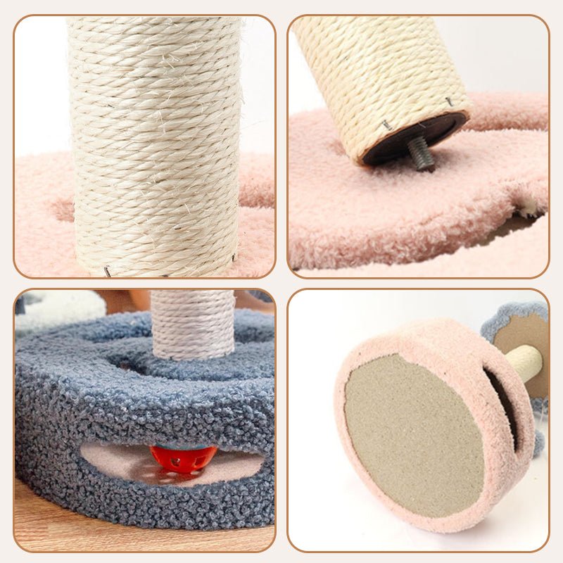 Sunflower Cat Tree – Small Cat Climbing Tower with Scratch Posts & Ball Toy - Tail Tales